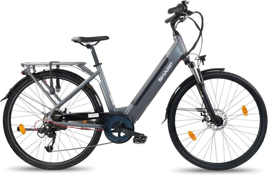 Sharp Urban elektrische stadsfiets 12.8Ah 28 inch grijs