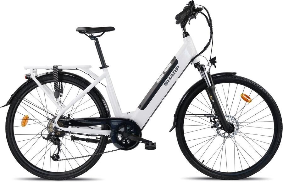 Sharp Urban elektrische stadsfiets 12.8Ah 28 inch wit