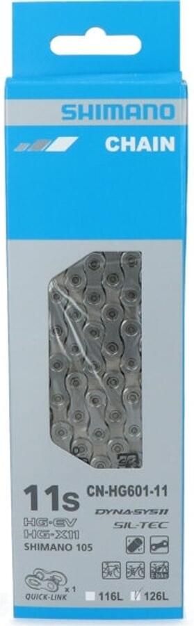 Shi o Ketting 11 speed HG601 105 Race MTB E-bike met quick link 126 schakels