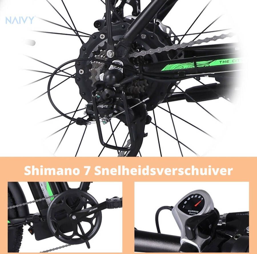 Ship-2U™ Naivy Vouwfiets Electrische Mountainbike || Portable en Krachtig || Vouwfiets || Plooifiets || Vouwfiets Volwassenen || Electrische Vouwfiets Volwassenen || Plooifiets Elektrisch || Vouwfiets Dames