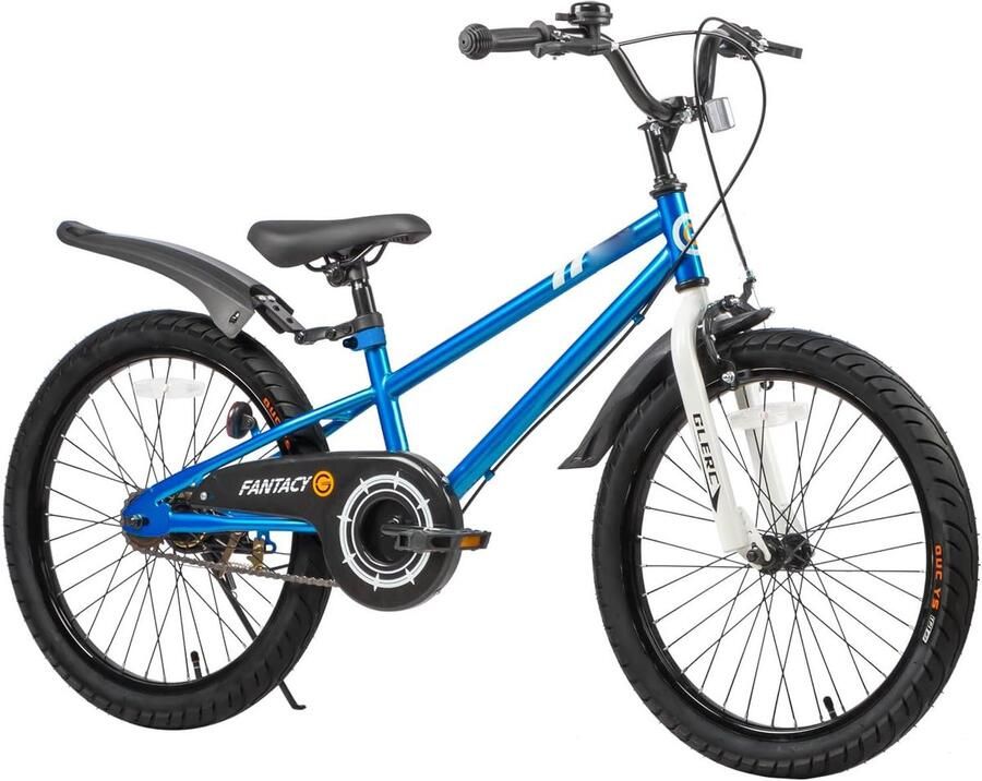 ShopHaven Kinderfiets 14 16 18 20 Inch – Fiets voor Kinderen van 2 tot 14 Jaar – Met Verlichting Zijstandaard & Verstelbaar Zadel – Stevig Stalen Frame – Kinderfiets in Meerdere Kleuren – 20 inch met standaard