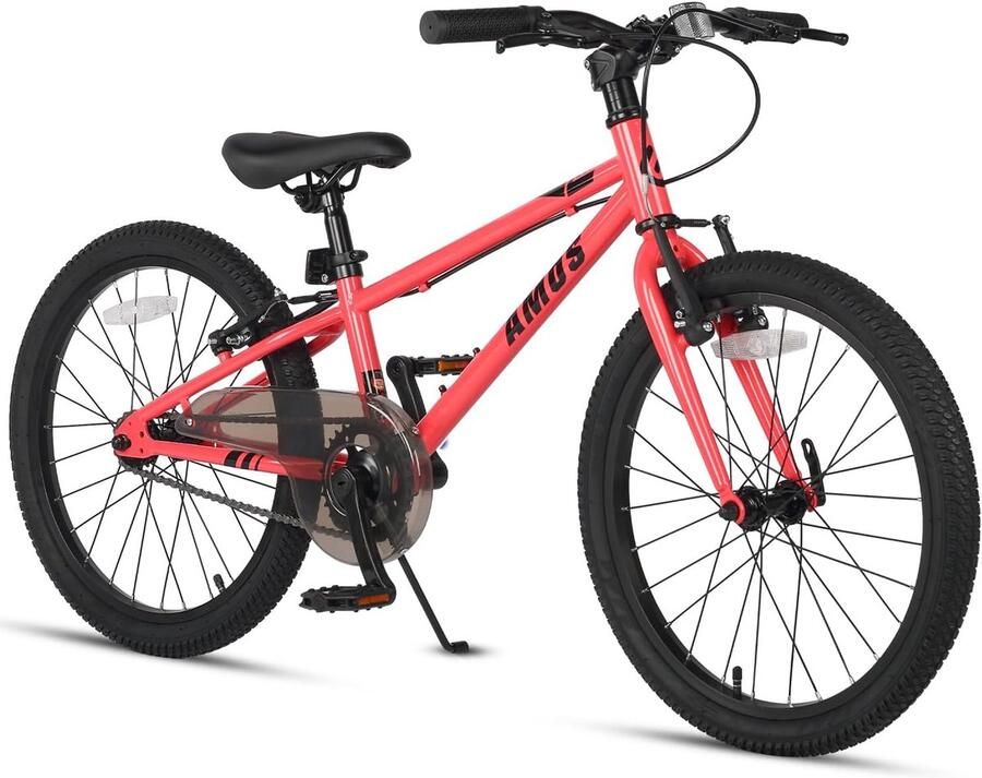 ShopHaven Kinderfiets 16 & 20 Inch – sfiets en sfiets 6 tot 9 Jaar – Tienerfiets met 6 Versnellingen – Dubbele Handrem – Zijstandaard – Verstelbaar Zadel – Kinderfiets voor School en Avontuur – Fiets in Verschillende Kleuren 16 inch