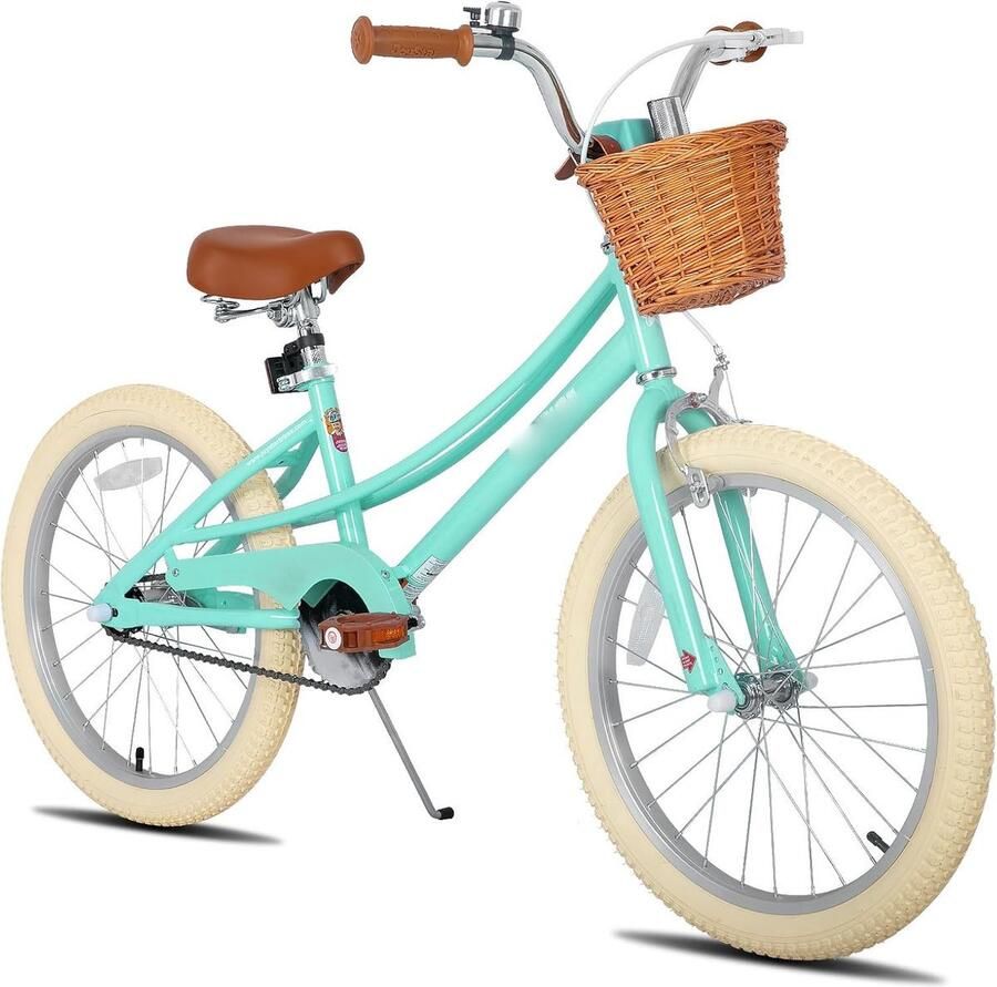 ShopHaven Meisjesfiets 12 14 16 18 20 Inch – Kinderfiets voor Peuters en Kinderen van 2 tot 13 Jaar – Met Zijwieltjes Mandje & Zijstandaard – Verstelbaar Stuur en Zadel – Fiets met Stabiel Frame & Luchtbanden