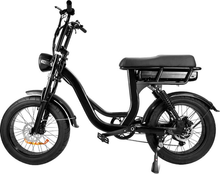 EB8 Fatbike E-bike 250Watt motorvermogen maximale snelheid 25 km u 20” Banden – 7 Versnellingen met alarm Bruin