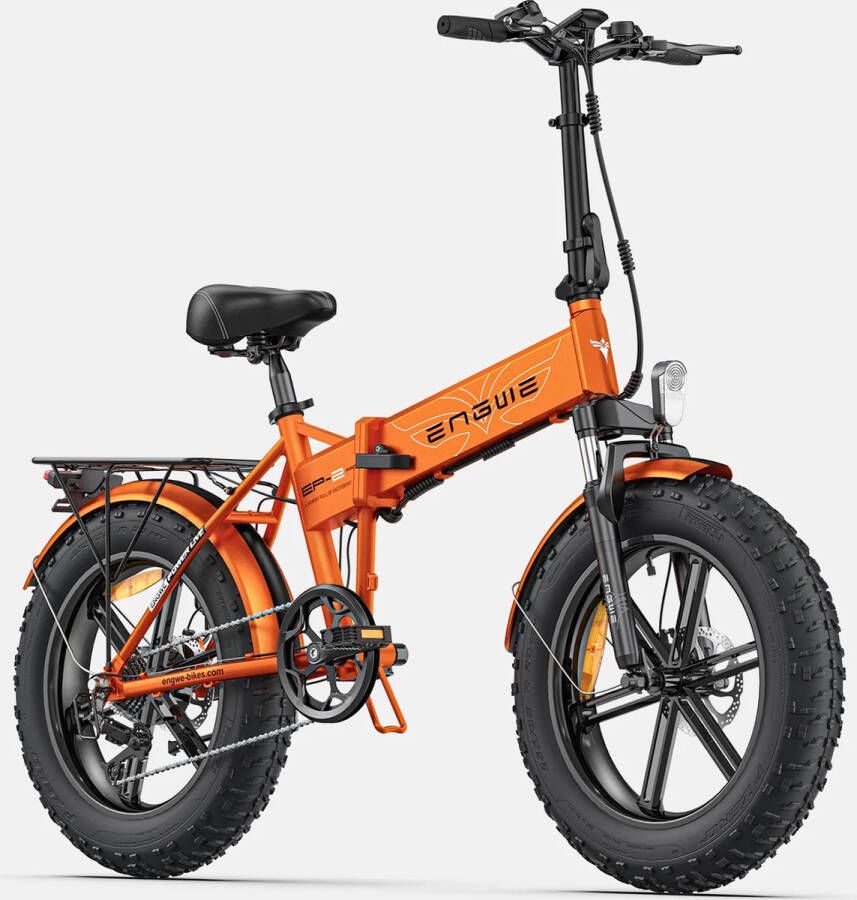 EP-2Pro vouwebare Fatbike E-bike 250 Watt motorvermogen maximale snelheid 25 km u Fat tire 14 banden Oranje