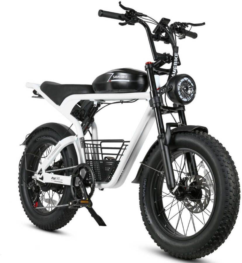 Shoppen Voor Iedereen M20 Fatbike E-bike 1000 Watt motorvermogen top snelheid 45km u 20X4 inch dikke banden Zilver