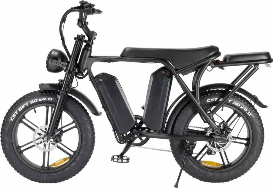 Shoppen Voor Iedereen Ouxi V8 Pro Fatbike E-bike 250Watt 25 km u 20” banden – 7 versnellingen met dubbele batterijen