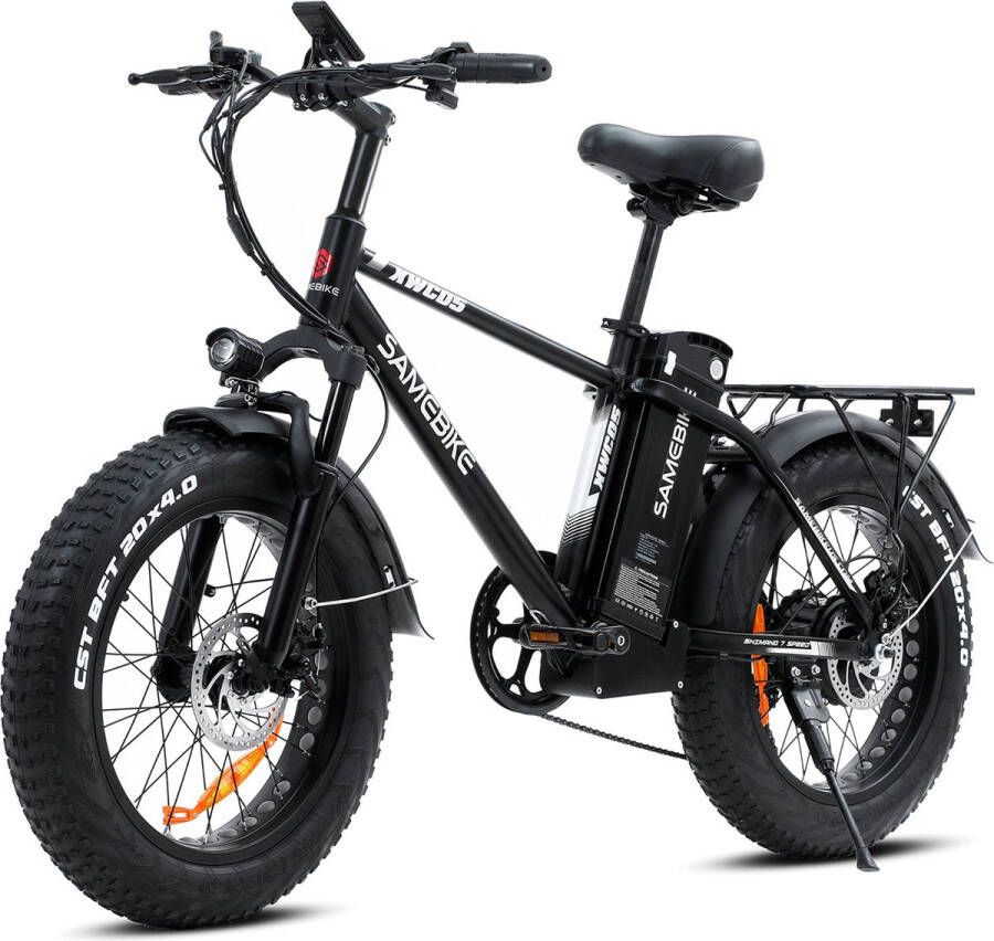 Shoppen Voor Iedereen XWC05 Fatbike E-bike 20 banden Fat tire – 7 versnelling Zwart Zilver
