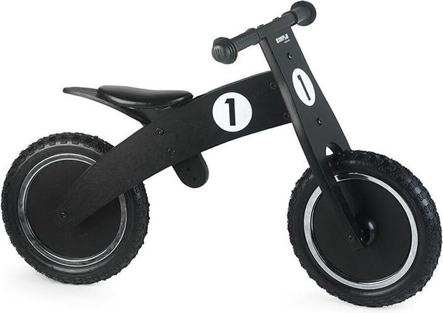 Simply for kids Balance Bike Black Houten Loopfiets met Anti Lek Band - Foto 2