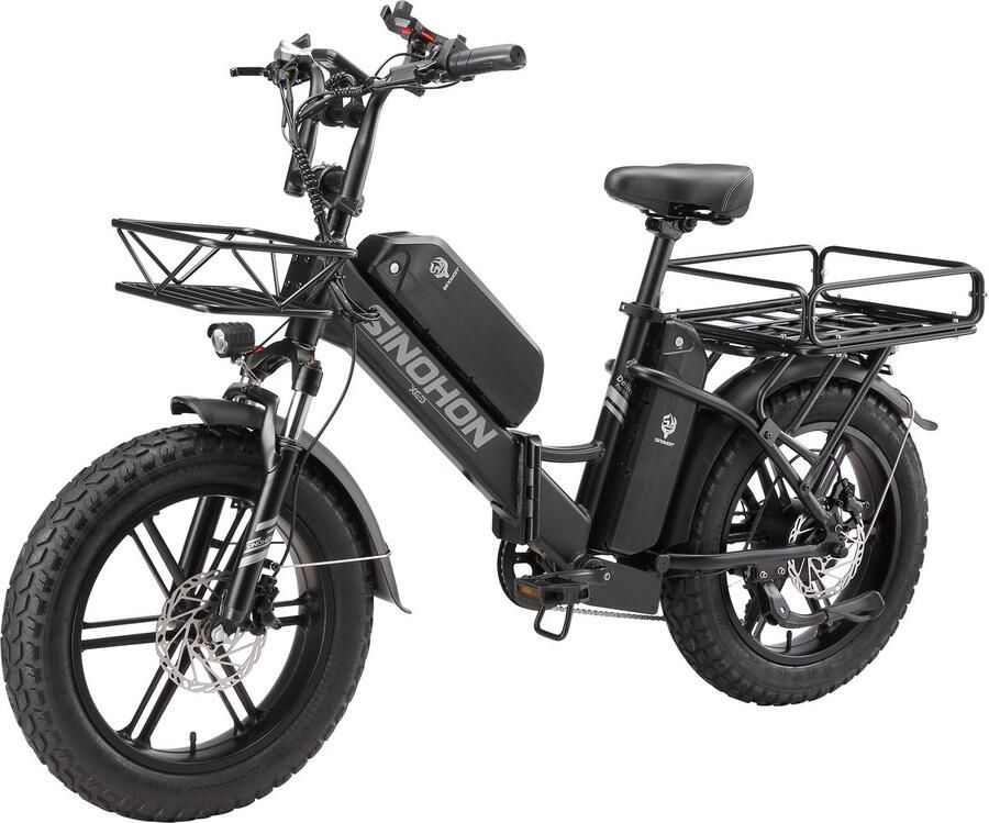 SINOHON Delivery Pro Max Elektrische Fiets – Dubbele Accu Krachtige Motor 48V 18Ah 120km Bereik – Voor Bezorgers & Stadsritten