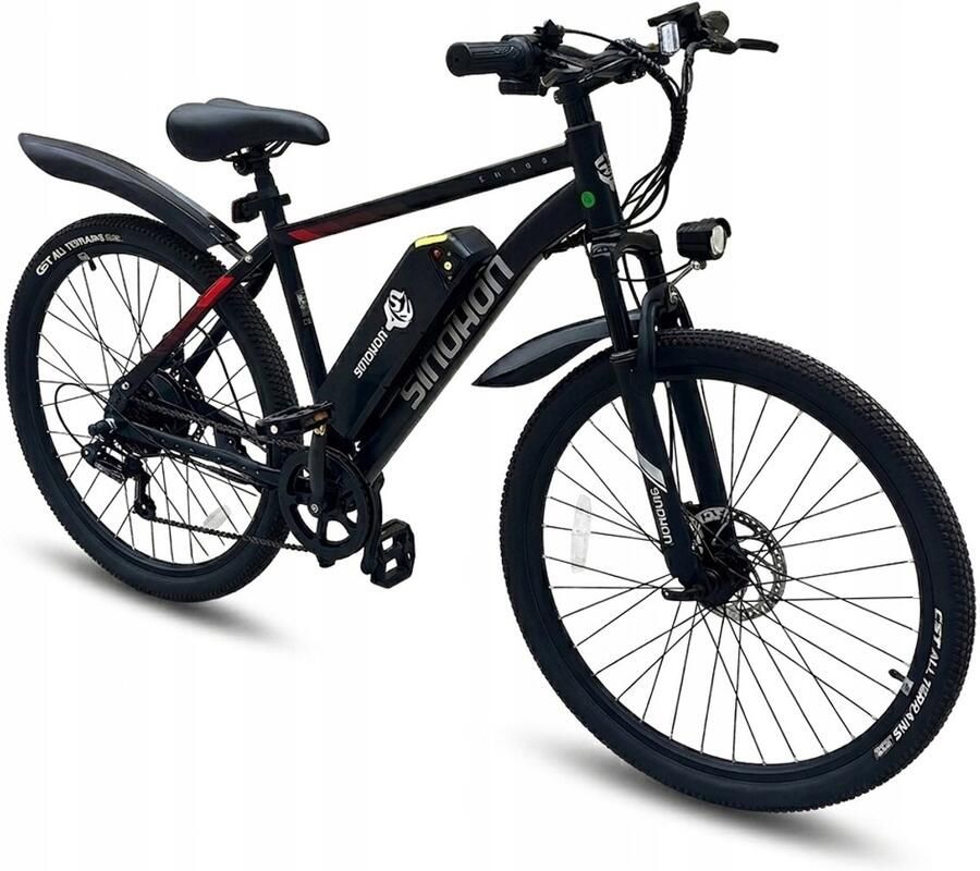 SINOHON EM200D Elektrische MTB – 250W Motor 36V 10 4Ah Accu 60km Bereik 7-Speed Shi o – LED-Koplamp