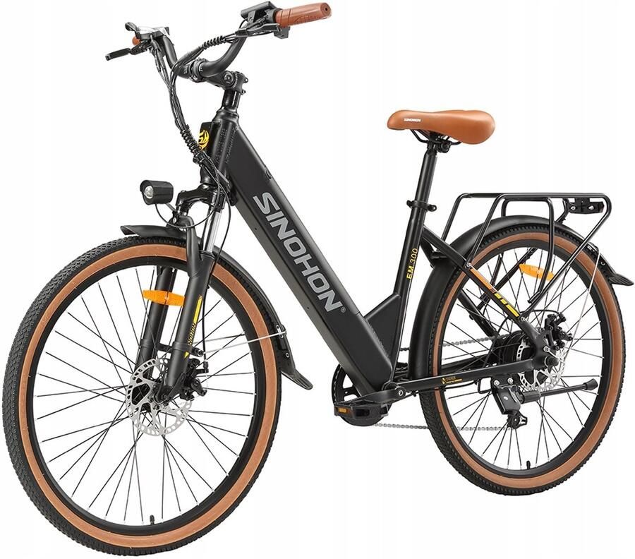 SINOHON EM300 26 Elektrische Fiets – 250W Motor 36V 15 6Ah Accu 100km Bereik 7-Speed Shi o – LED-Koplamp