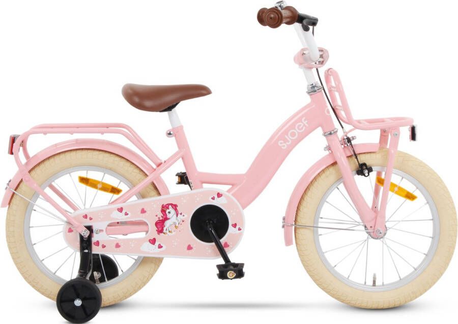 SJOEF Classic Meisjesfiets 16 inch Roze