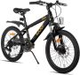 SJOEF Climb Jongensfiets Mountainbike 20 inch Kinderfiets 6 7 & 8 Jaar 6 Versnellingen Schijfremmen Verende voorvork Spatborden Kettingkast LED verlichting - Thumbnail 2