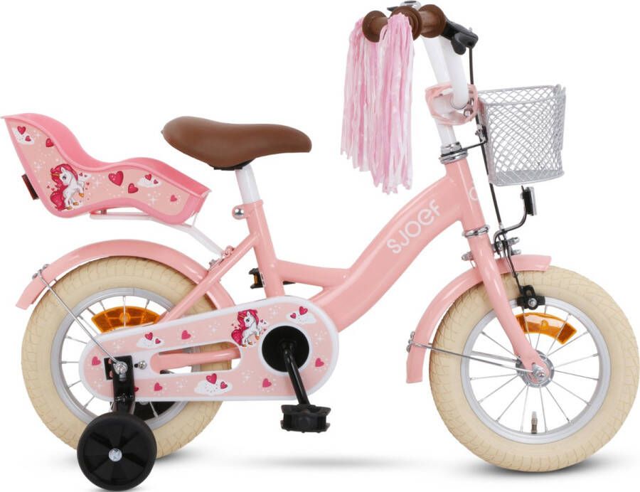 Sjoef Dolly Meisjesfiets 12 inch Roze