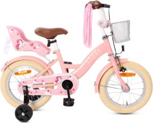 SJOEF Dolly Meisjesfiets 14 inch Kinderfiets 3 4 & 5 jaar roze