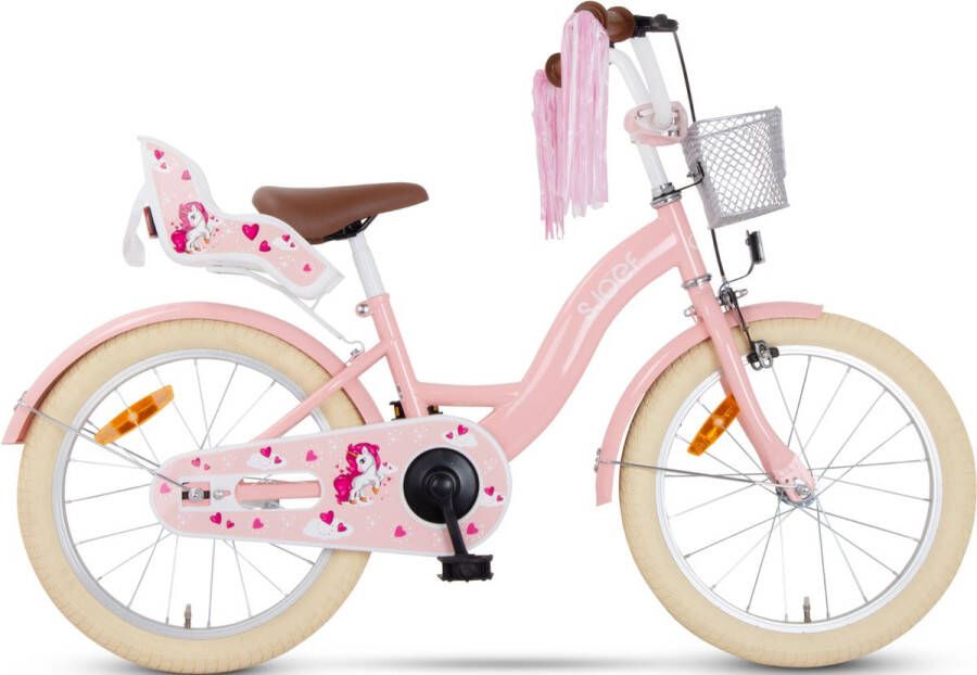 SJOEF Dolly Meisjesfiets 18 inch Roze