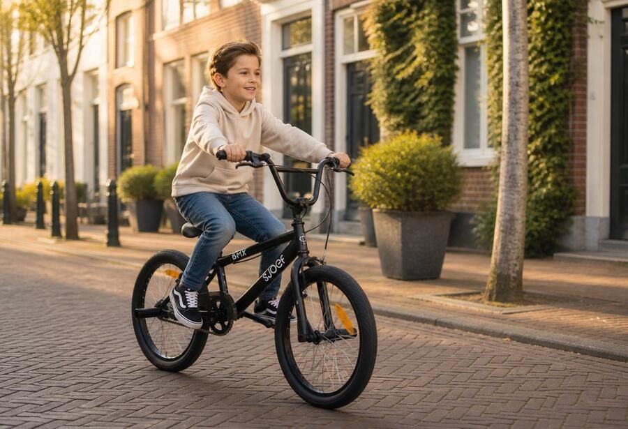 SJOEF BMX 20 inch Mat Zwart