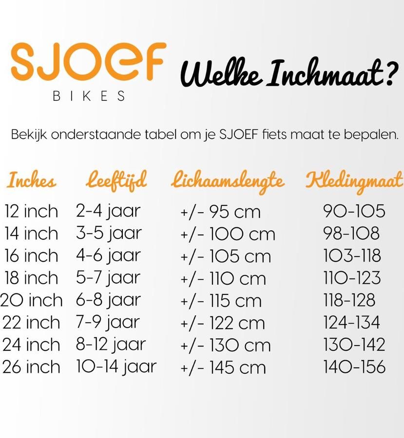 SJOEF Cruise Jongensfiets 20 inch Mat Zwart Kinderfiets 6 7 & 8 jaar Kledingmaat 118-128 Fiets 20 inch