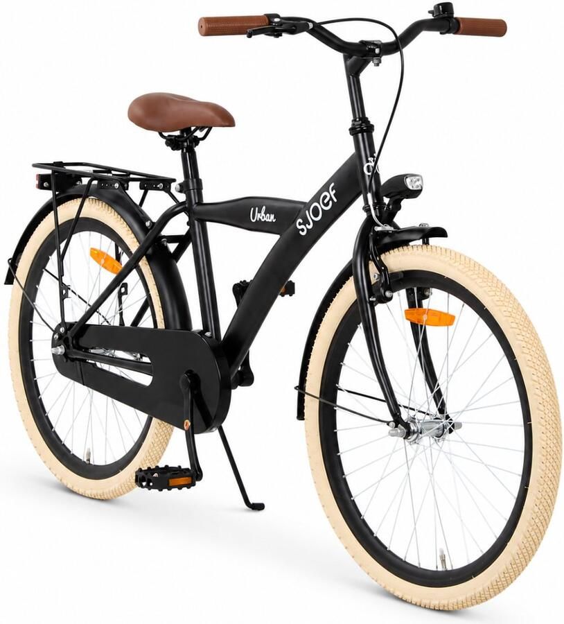 SJOEF Urban Jongensfiets 24 inch Mat Zwart