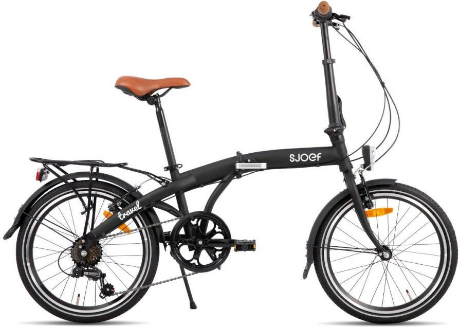 SJOEF Travel Vouwfiets 20 inch 6 Shi o Versnellingen |Compact & Lichtgewicht Mat Zwart - Foto 2