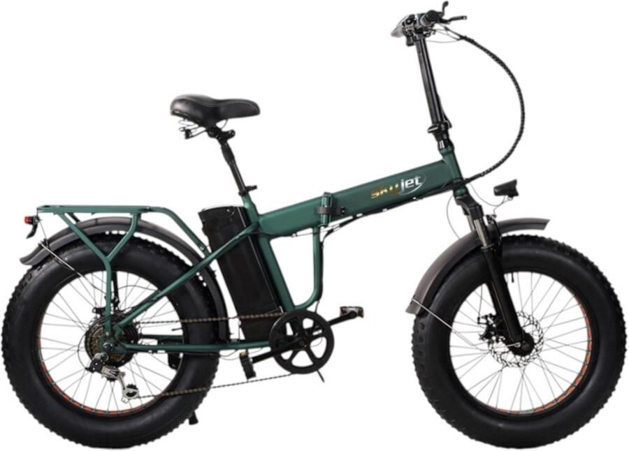 Skyjet Nitro Pro Elektrische Vouwfiets Groen 20x4 inch Accu 36V (10Ah) 250W Motor Shi o 6 Versnellingen