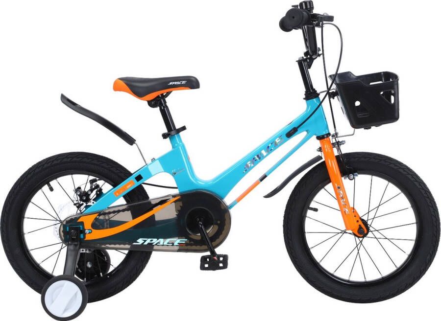 SKYS kinderfiets van 4 t m 6 jaar 16 inch blauw oranje