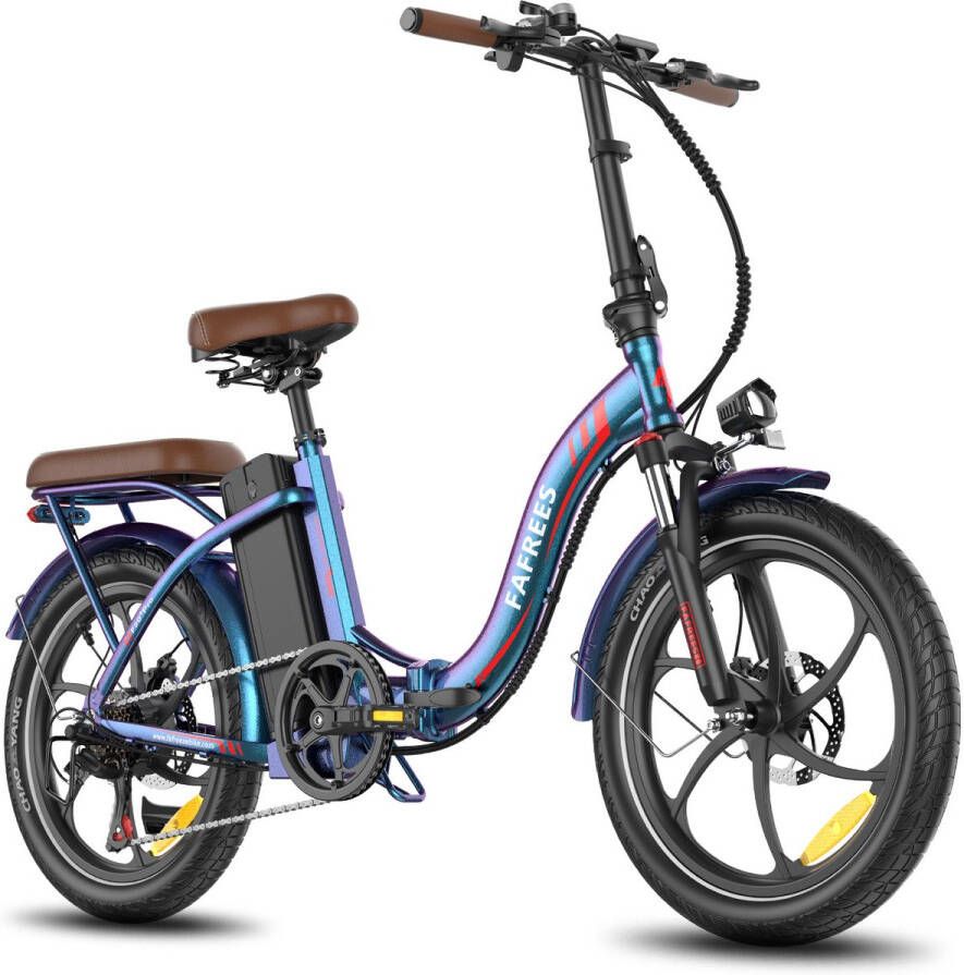 SmartAI Elektrische Vouwfiets E-Bike 20 x 3.0 Inch Dikke Banden 36V 18Ah Lithium Accu 250 W Motor Maximaal 25 u Maximaal bereik 90km 7-speed versnelling LCD Scherm Aluminium Frame Blauw vouwfiets 40 Nm 20 inch Fatbike