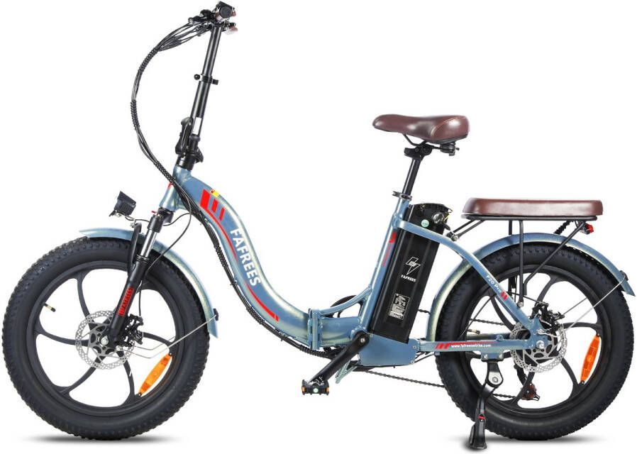 SmartAI Elektrische Vouwfiets E-Bike 20 x 3.0 Inch Dikke Banden 36V 18Ah Lithium Accu 250 W Motor Maximaal 25 u Maximaal bereik 90km 7-speed versnelling LCD Scherm Aluminium Frame Groente vouwfiets 40 Nm 20 inch Fatbike