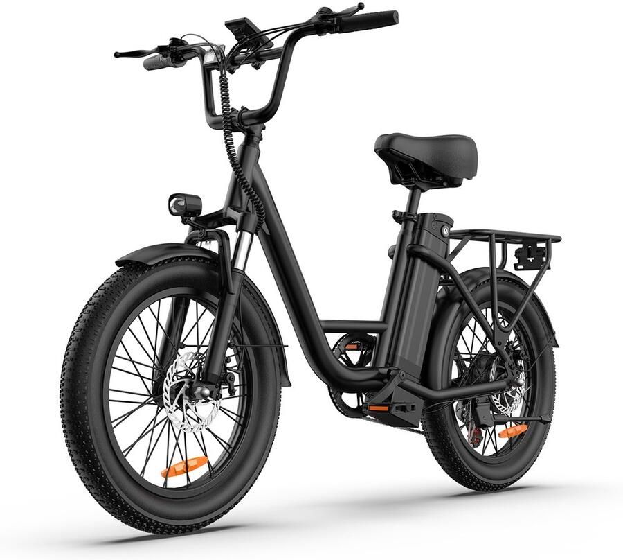 SmartAI 20 inch Elektrische fiets(155-195 cm) 48V 13Ah Verwisselbare Accu tot 100KM -250 W motor 20inch LCD Scherm 25 km u 7 Versnellingen Elektrische Fietsen voor en Groente Zwart