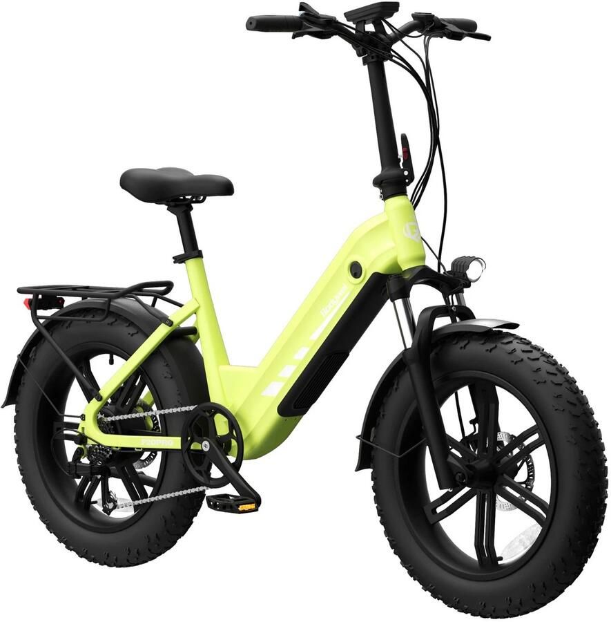 SmartAI 20Inch Elektrische Fiets – 250W Motor 48V20Ah Lithium Accu – Actieradius tot 130 km – Hydraulische Schijfrem – 20×4.0 inch Fatbike Banden Shi o 7 Versnellingen–Elektrische Stadsfiets–Groente
