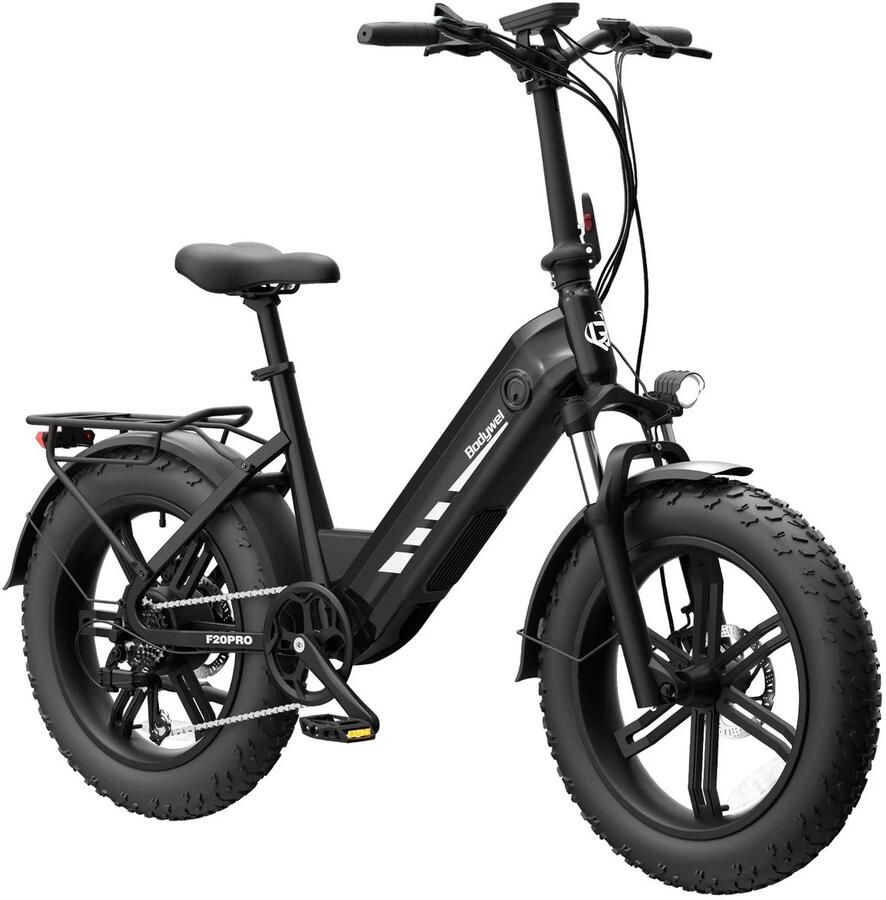 SmartAI 20Inch Elektrische Fiets – 250W Motor 48V20Ah Lithium Accu – Actieradius tot 130 km – Hydraulische Schijfrem – 20×4.0 inch Fatbike Banden Shi o 7 Versnellingen–Elektrische Stadsfiets–Zwart
