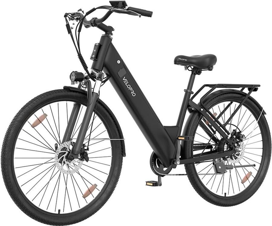 SmartAI C1 28 inch Elektrische Fiets 250W Motor 36V 13Ah Accu Bereik tot 80km Shi o 7-Snelheden Max 25km u Verende Voorvork -Elektrische stadsfietsen -Zwart