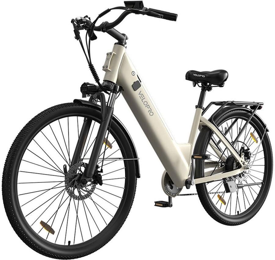 SmartAI C1 28 inch Elektrische Fiets 250W Motor 36V 13Ah Accu Bereik tot 80km Shi o 7-Snelheden Max 25km u Verende Voorvork -Elektrische stadsfietsen -Wit