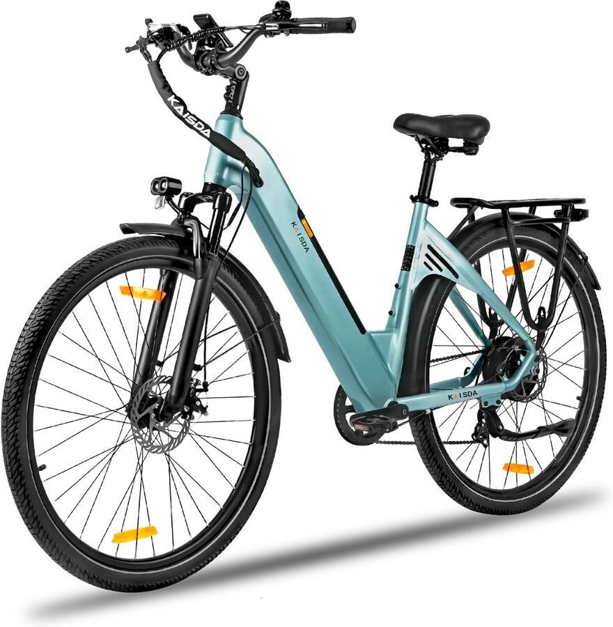 SmartAI Elektrische fiets 28 Inch Damesfiets-Herenfiets-Aluminiumlegering- met 7 versnellingen -36 V 20 Ah -elektrische stadsfiets -Achterwielmotor 250W Hydraulische schijfrem -tot 150km- IP54 Waterdicht Blauw