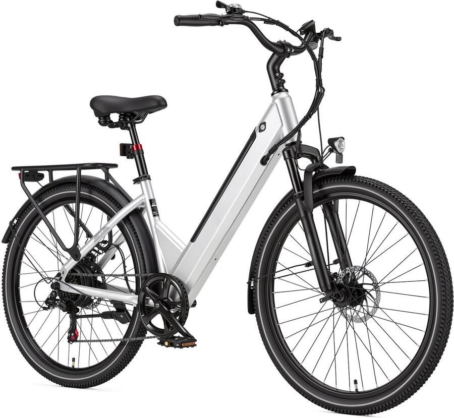 SmartAI Elektrische fiets Actieradius 75km Verwijderbare batterij 36V 14.5Ah Motor 250W Shi o 7 versnellingen 26 Inch City Commuter EBike Groente - Foto 2