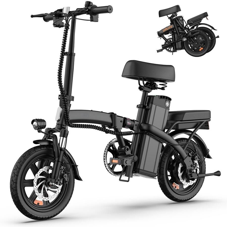 SmartAI HillMiles Mile1 Elektrische Fiets Motor 250W Actieradius 60km 14 Inch -25km 36V 10.4Ah -vouwbaar E-bike -stads E-bikes & E-Nederland Zwart