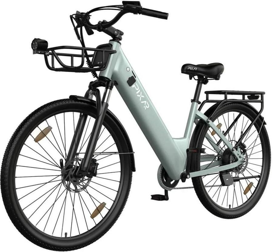 SmartAI SmarAI C1 Pro Elektrische Stadsfiets 28 Inch 250W Motor 36V18Ah Accu Extra Groot Bereik tot 120 km- Shi o 7 versnellingen Verende Voorvork Inclusief Fiets d en Slot-Blauw