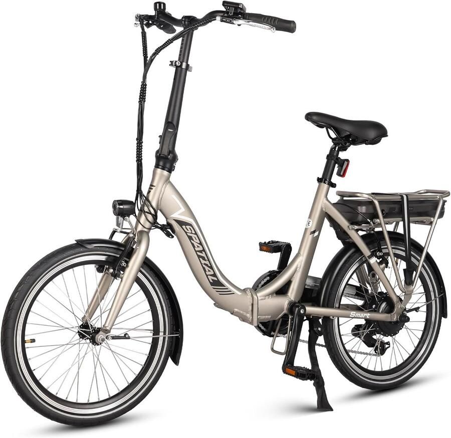 Spatial Elektrische Fiets SPA2002 250W Motor 36V10.4Ah Accu 25km u Maximale Snelheid 50km Bereik Shi o 7 Versnellingen Champagne