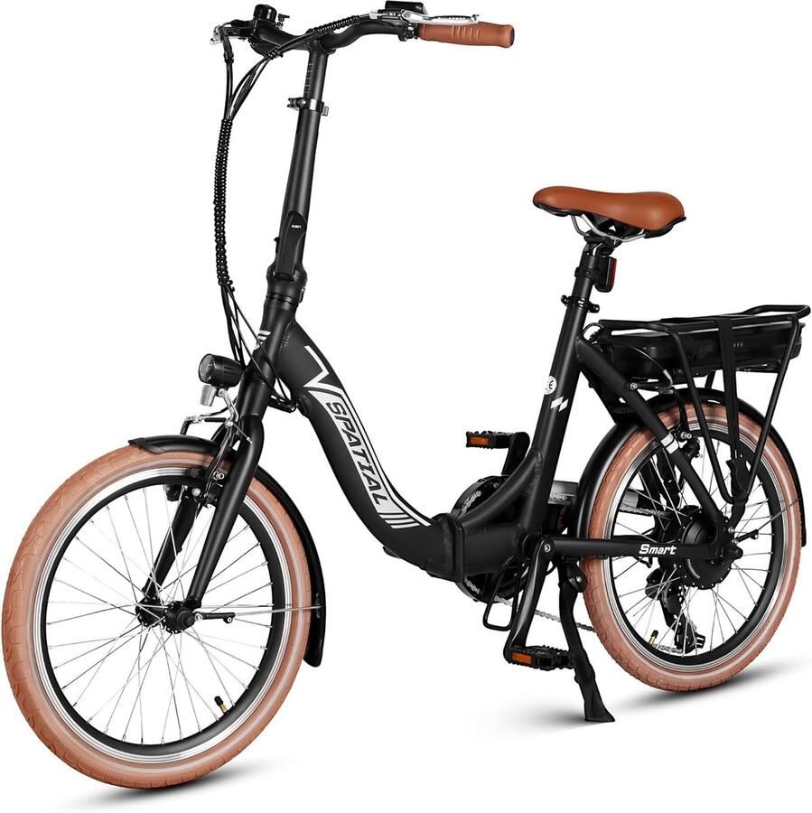 Spatial Elektrische Fiets SPA2002 250W Motor 36V10.4Ah Accu 25km u Maximale Snelheid 50km Bereik Shi o 7 Versnellingen Zwart