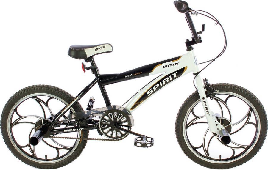 Spirit BMX Crossfiets Cheetah 20 inch Zwart BMX Kinderfiets 5 tot 8 jaar