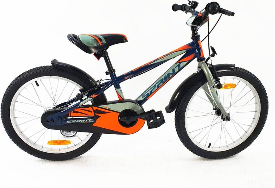 SPRINT CASPER Mountainbike Jongensfiets 20 inch Blauw Oranje Kinderfiets Framemaat 26 cm BK21SI0810_2 Rij1 3 4 - Foto 2