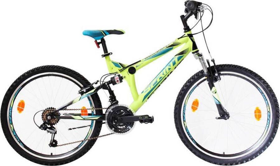 Sprint Ele t Mountainbike 24 inch Met 18 versnellingen Shi o Voor en Geel Framemaat:46 cm BK21SI0710 R6 - Foto 2