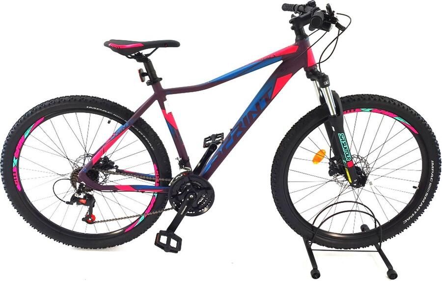 Sprint Maverick Mountainbike 27.5 inch Voor dames 21 versnellingen Shimano Hydraulisch remsysteem Shimano Zwart Roze Framemaat: 48 cm BK21SI0280 R1