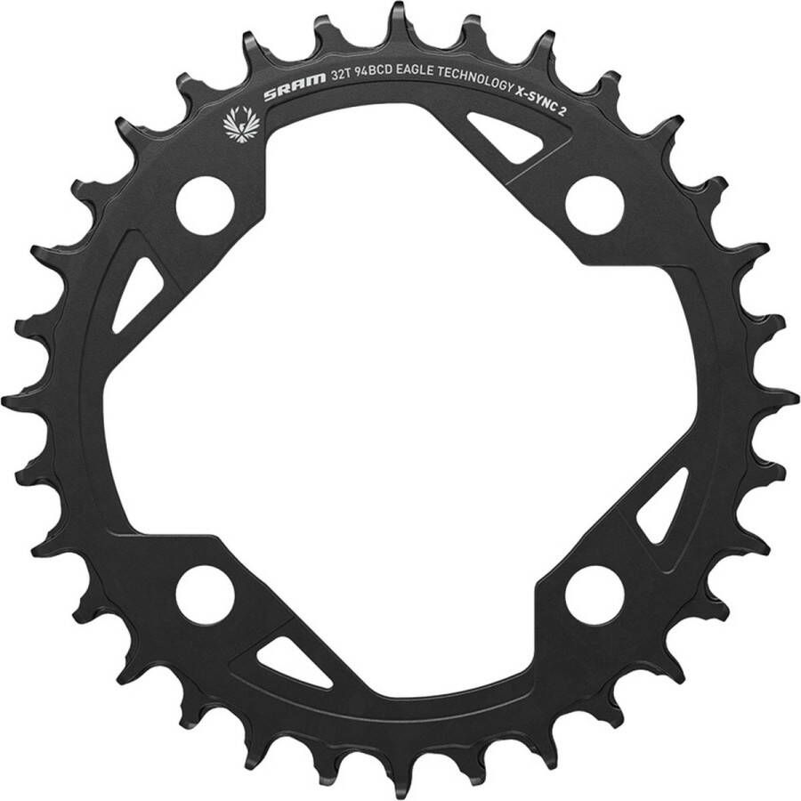 TRUVATIV Sram kettingblad Eagle 12V 32T E-MTB Steek 94 aluminium zwart