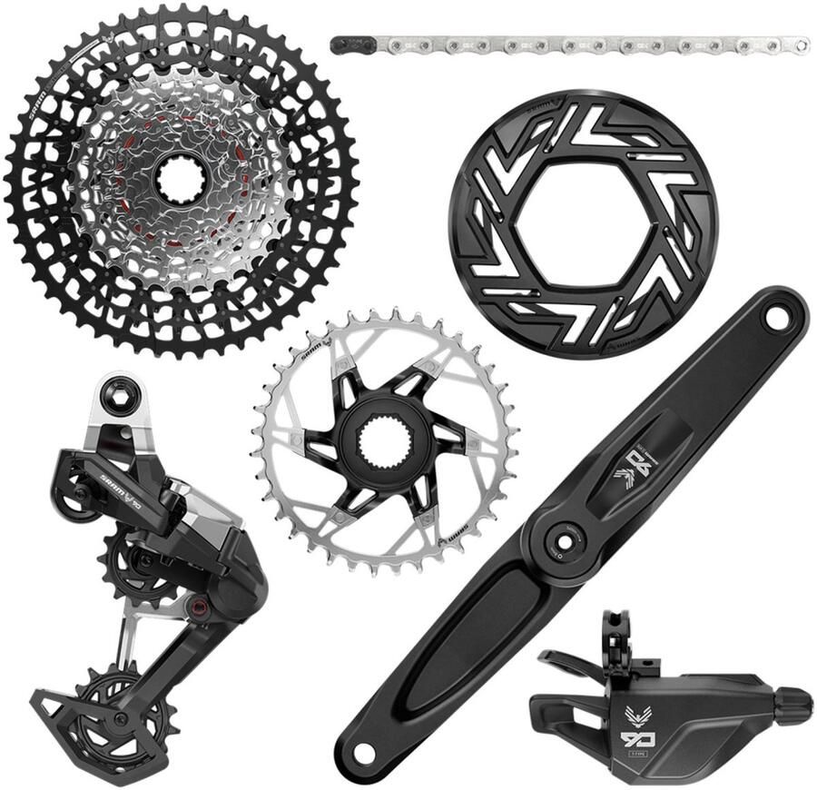 Sram Eagle 90 E-mtb Bosch Groepset Zilver 165 mm 36t 10-52t