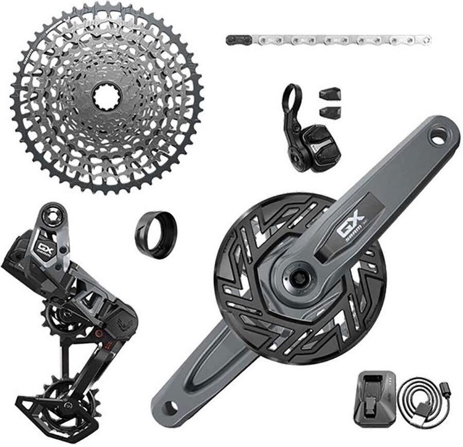 Sram Gx T-type Eagle E-mtb Brose Transmission Axs Groepset Zilver 160 mm 36t 10-52t
