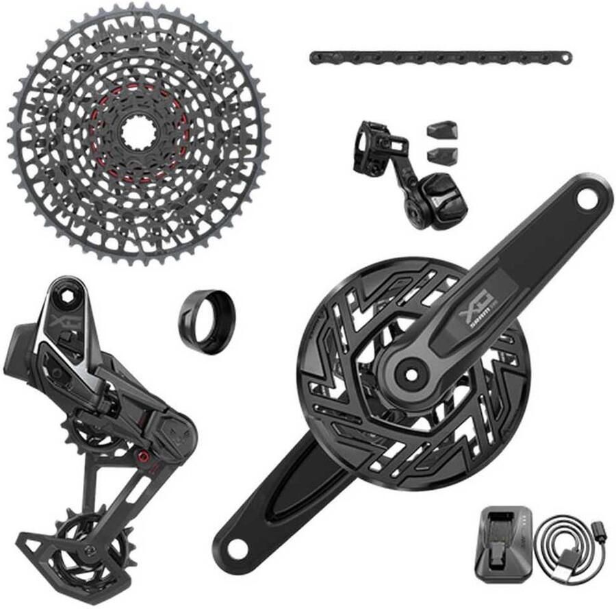 Sram X0 T-type Eagle E-mtb Bosch Transmission Axs Groepset Zilver 160 mm 36t 10-52t