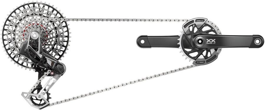 Sram Xx Axs Eagle E-mtb 104 Lk Groepset Zilver 36t 10-52t