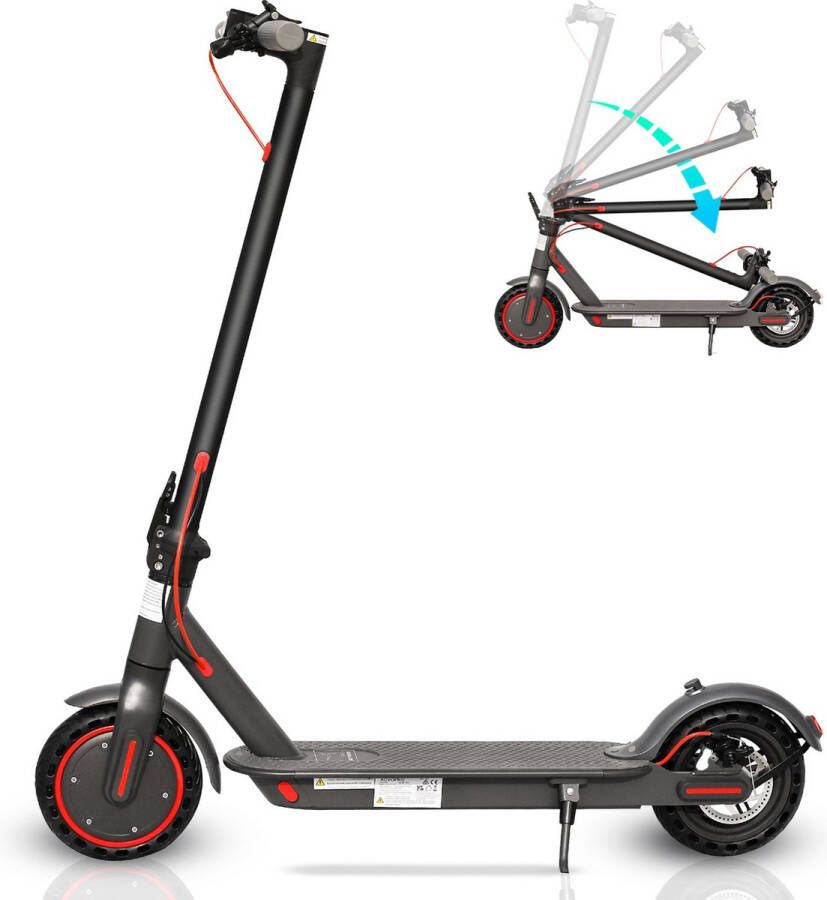 Stay-on Aovo M365 Pro Elektrische step Krachtige 350W motor 25km h Max. 35km Compact inklapbaar NL handleiding Smart-App